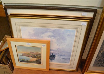 Lot 364 - R L Howey - Durham Coast, signed colour print; a pair of signed limited edition prints by R.L....