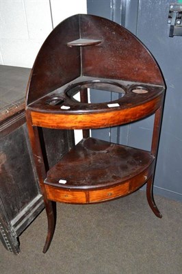 Lot 392 - A mahogany corner washstand