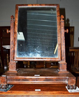 Lot 424 - A Victorian mahogany toilet mirror