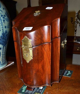 Lot 452 - A Georgian style mahogany knife box