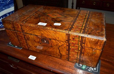 Lot 453 - A parquetry writing box