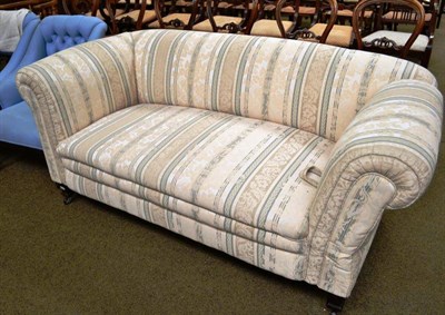 Lot 472 - A Chesterfield drop arm settee