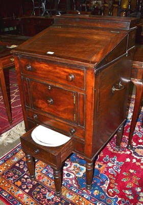 Lot 490 - George III mahogany enclosed washstand