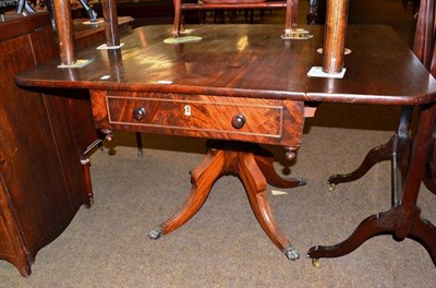 Lot 507 - A George IV mahogany pedestal Pembroke table