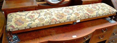 Lot 511 - A Victorian walnut framed long footstool