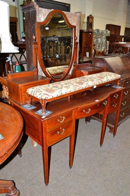 Lot 512 - Edwardian inlaid mahogany dressing table