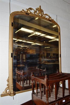 Lot 534 - A Victorian gilt wood overmantel mirror