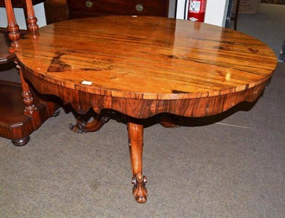 Lot 546 - A Victorian rosewood oval breakfast table