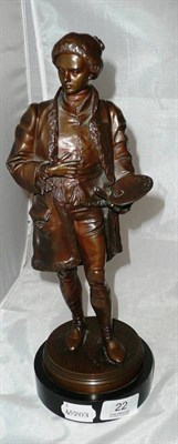 Lot 22 - Bronze figure of an artist
