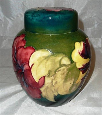 Lot 34 - Walter Moorcroft hibiscus ginger jar and cover