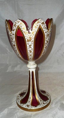Lot 35 - A Bohemian glass vase