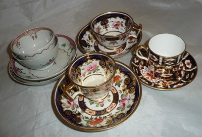 Lot 41 - Tray of cabinet cups, Newhall etc