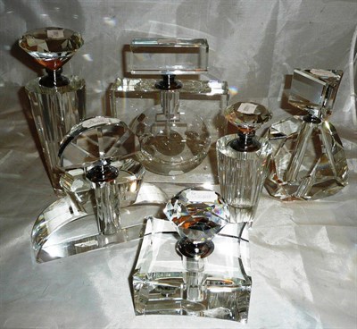 Lot 45 - Six modern decorative glass scent bottles