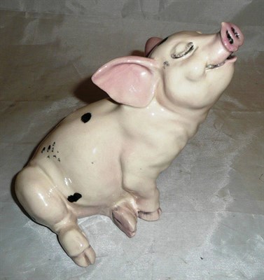 Lot 52 - Peggy Davies, hand painted figure of a pig 'Truffles'