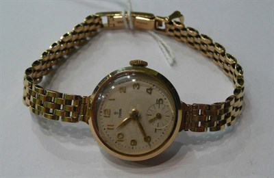 Lot 70 - A lady's 9ct gold wristwatch signed Tudor