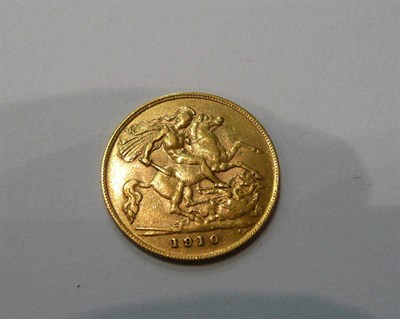 Lot 80 - A half sovereign dated 1910