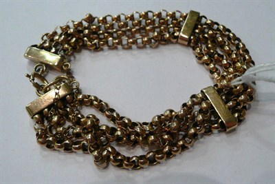 Lot 94 - A four row belcher bracelet