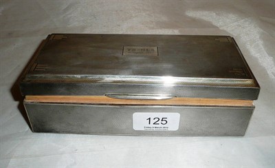 Lot 125 - Engine turned silver cigarette box