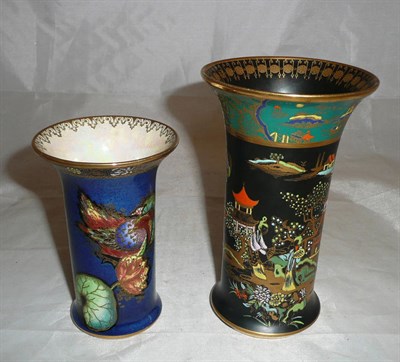 Lot 130 - Carlton ware blue lustre vase and a Carlton ware Oriental vase