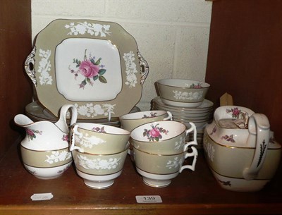 Lot 139 - Copeland Spode rose painted tea service