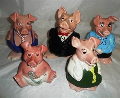 Lot 171 - Set of five Wade Natwest pigs