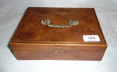 Lot 184 - A Regency yew wood hinged box