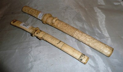 Lot 255 - Two Japanese bone aikuchi