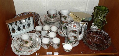 Lot 283 - A Pheonix ware coffee service, a cased set of beetles, decorative ceramics and glass etc