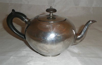 Lot 347 - White metal bullet shaped tea pot