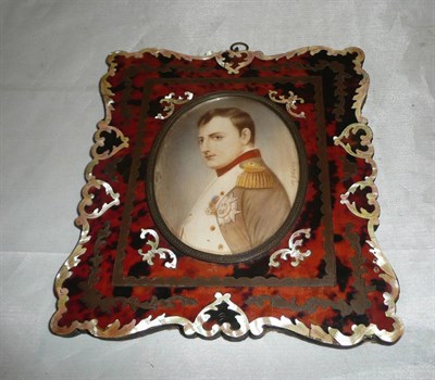 Lot 355 - Blanc (M) miniature of Napoleon, framed