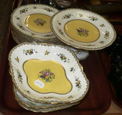 Lot 367 - Aynsley fifteen piece dessert service (floral)