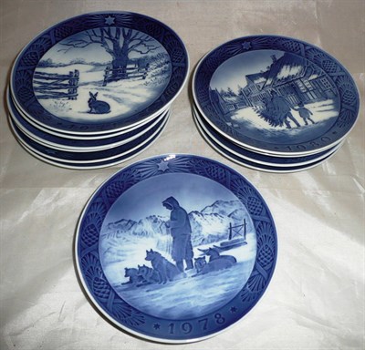 Lot 387 - Twelve assorted Royal Copenhagen Christmas plates