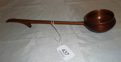 Lot 437 - A treen tody ladle