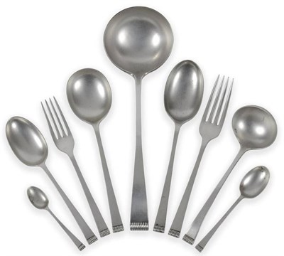 Lot 464 - A George VI Service of Silver Flatware, Cooper Brothers & Sons Ltd, Sheffield 1937 & 1938, each...