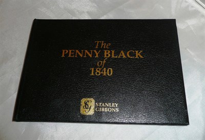 Lot 440 - The Penny Black of 1840- only 3 Margins in black Stanley Gibbons presentation case