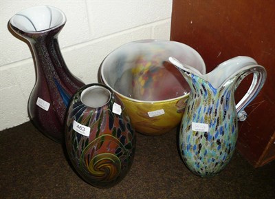 Lot 463 - Four pieces of modern art glass