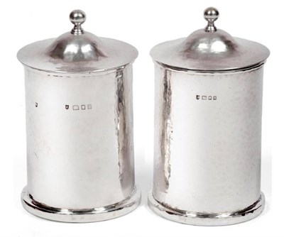 Lot 467 - Yorkshire Interest: A Pair of George V Silver Storage Canisters, Frank Finley Clarkson, London...