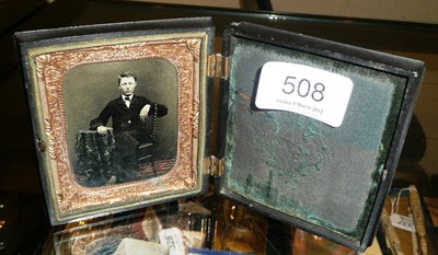 Lot 508 - American ambrotype portrait in Union case