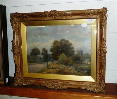 Lot 524 - Enoch Crosland, a summer landscape