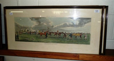 Lot 526 - Four framed racing prints after Alken of Newmarket, Epsom,  Ascot Heath and Ipswich