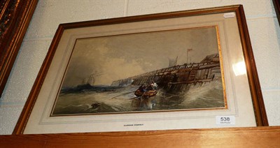 Lot 538 - After Clarkson Stanfield, Lowestoft - watercolour, various inscriptions and inventory numbers...