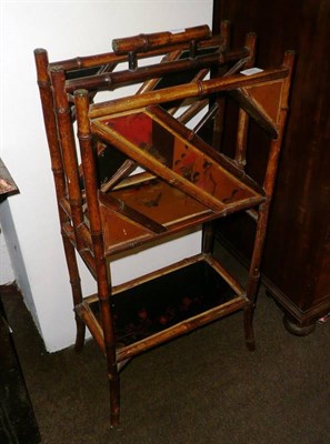 Lot 576 - An Aesthetic movement bamboo magazine rack