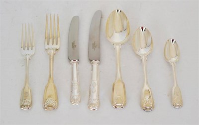 Lot 479 - A Composite Collection of William IV and Victorian Fiddle, Thread and Shell Pattern Flatware,...