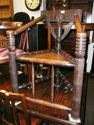 Lot 603 - 17th century style Turners chair