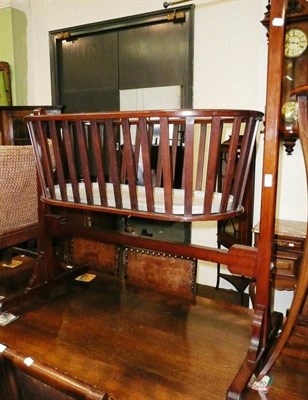 Lot 608 - A Victorian mahogany cradle