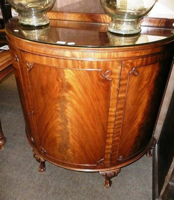 Lot 619 - Mahogany bow front cabinet