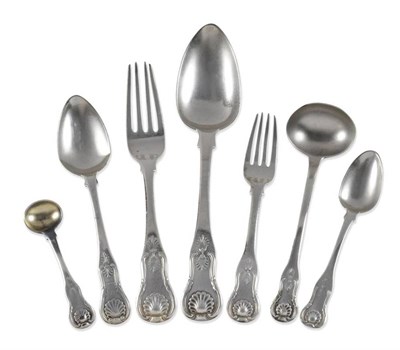 Lot 483 - A Part Service of 19th Century Scottish Provincial Silver Flatware, Robert Naughton, Inverness...