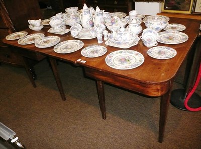 Lot 650 - A Georgian mahogany D-end dining table with leaf