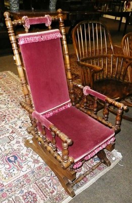 Lot 662 - An American rocking chair