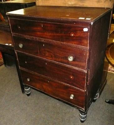 Lot 699 - A mahogany four height chest of drawers